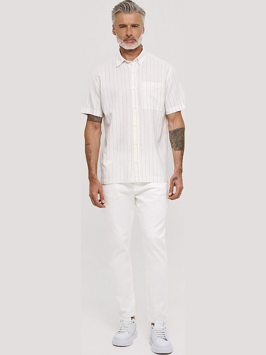 Short Sleeve Shirt in Regular Fit Ecru