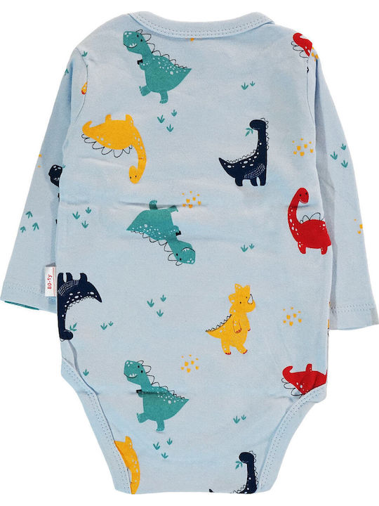 Nayinom Nayinom Baby-Body Hellblau Dinos