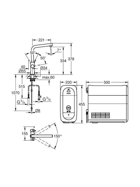 Grohe Home Wandarmatur Silber Grohe Home Wandarmatur Silber