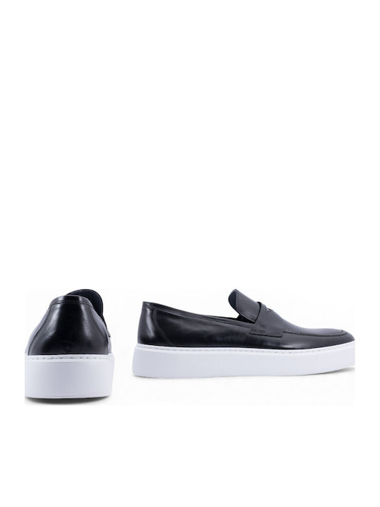 Δερμάτινα Ανδρικά Loafers σε Μαύρο Χρώμα