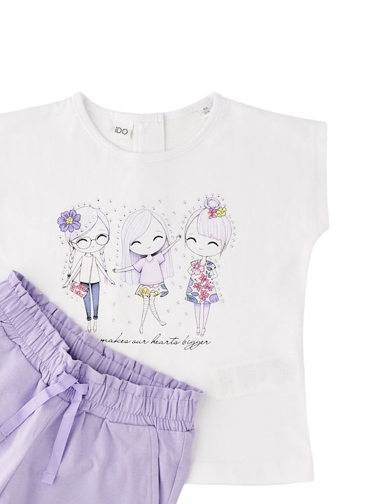 Kids Set with Shorts Summer 2 Pieces Purple