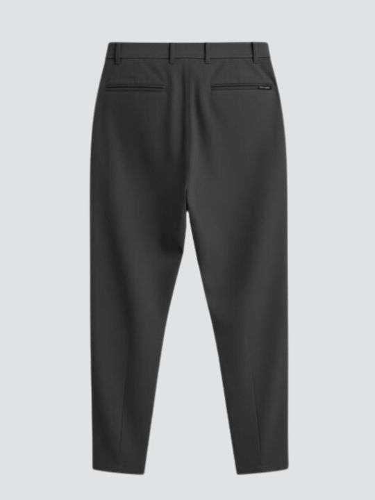 Elastic Trousers in Regular Fit Black