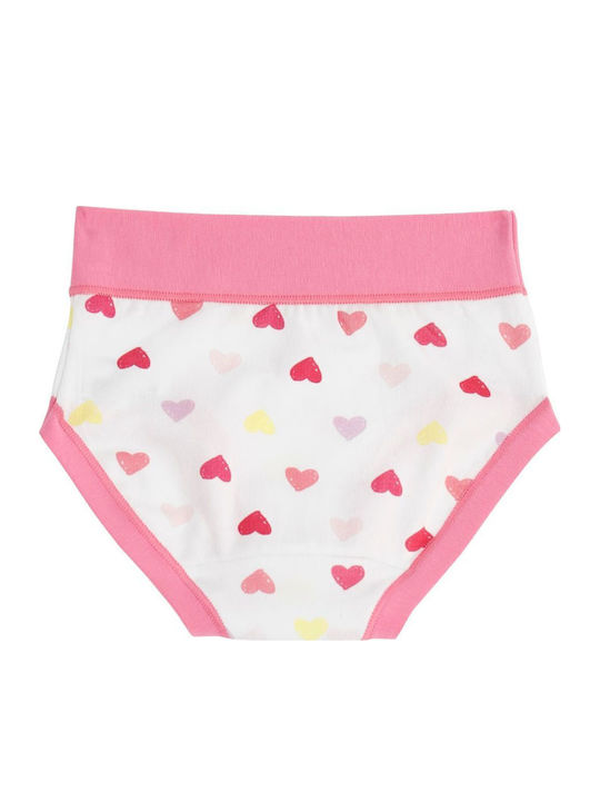 Cotonella Set Kids Panties White-Fuchsia-Pink