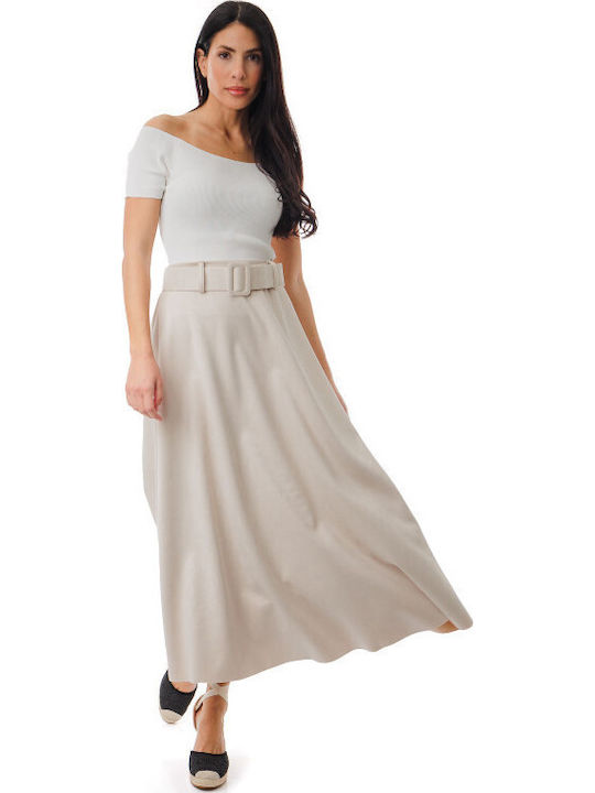 Midi Skirt Beige