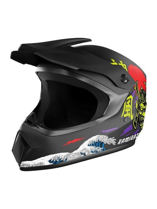 Kamikaze Full Face Велосипедна Каска Mountain Черна