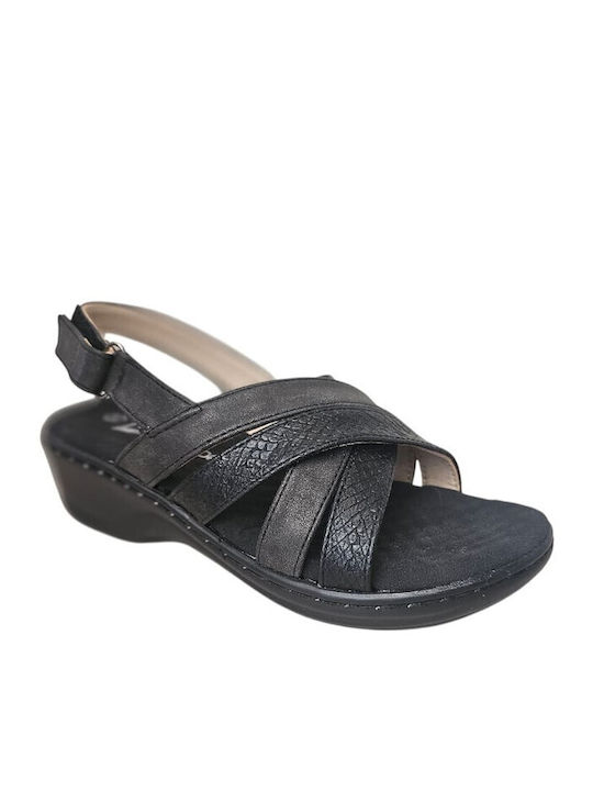 Women's Flat Sandals Black SD78043-Black