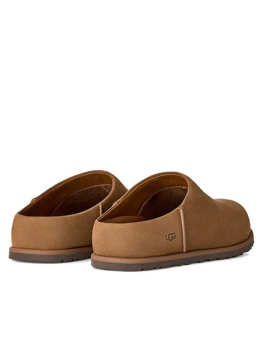 UGG Damen Leder Holzschuhe Braun