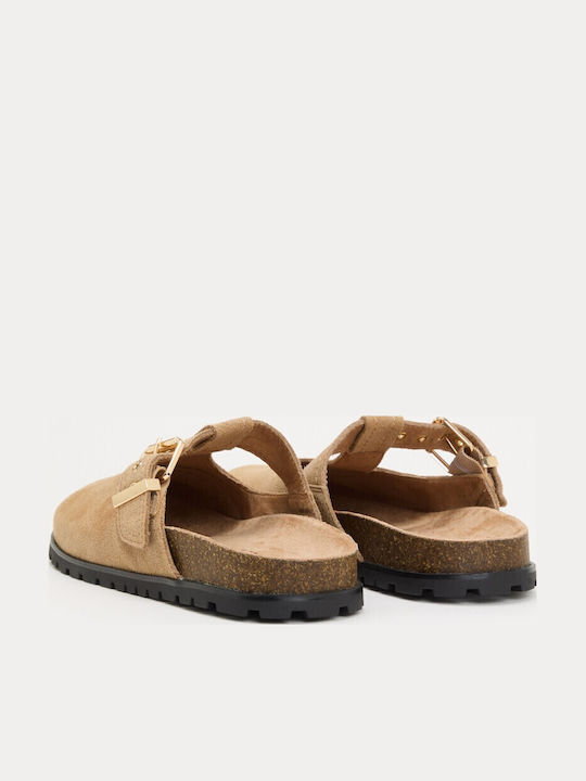 Steve Madden Women's Leather Clogs Beige