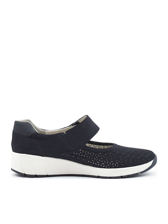 Women's Ballerina Shoes With Strap in Blue Colour