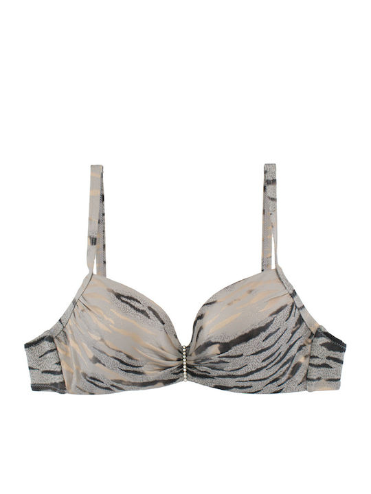 Γυναικείο Μαγιό Bikini Μπανέλα Gold Zebra Γκρι