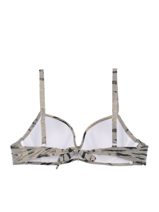 Γυναικείο Μαγιό Bikini Μπανέλα Gold Zebra Γκρι