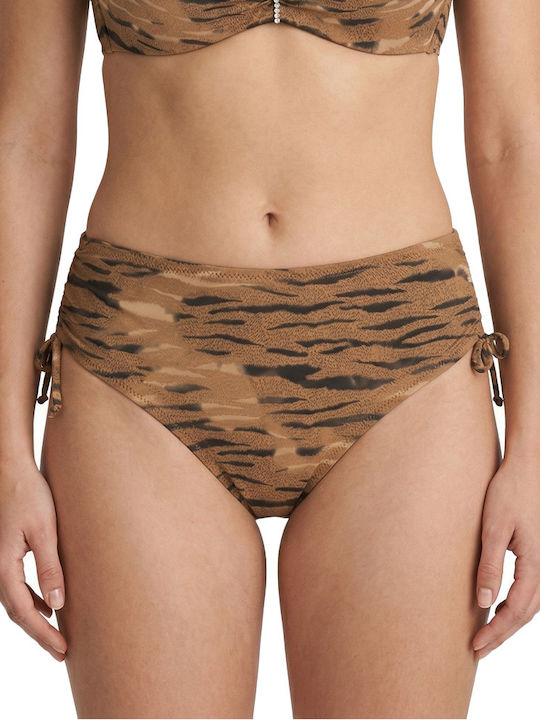 Дамски Бански Bikini С Банели Gold Zebra Шоколад