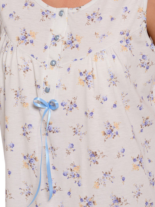 Clio Lingerie Maternity And Breastfeeding Nightgown Sky Blue
