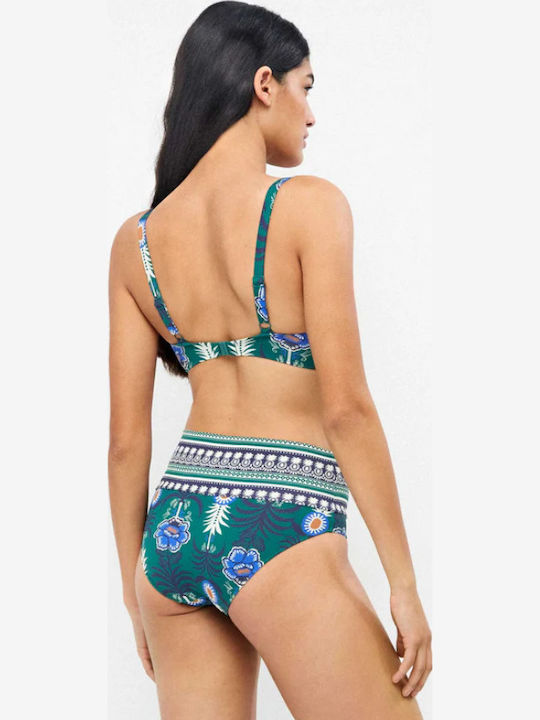 Bikini Slip Talie Înaltă Verde