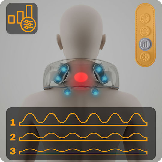 NEO Sport Shiatsu Massage Device for Neck Back Body and Hands with Heating Function Beige