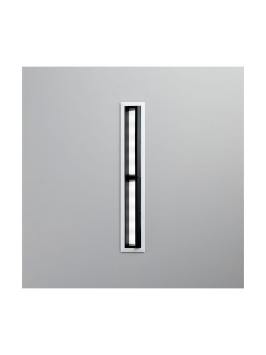 Ideal Lux Outdoor Floor Lamp LED Wall Washer 21W with Warm White Light Black
