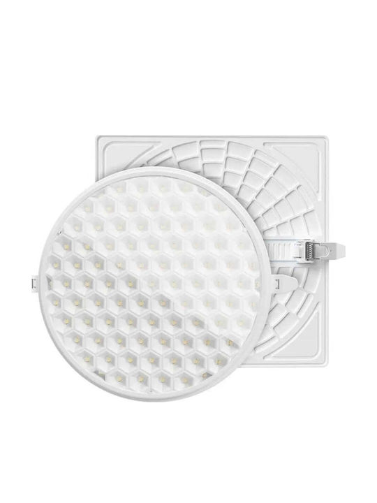 Omnia Rundes Vertieftes LED-Panel 36W mit Natürliches Weiß Licht 4000K 22,5cm