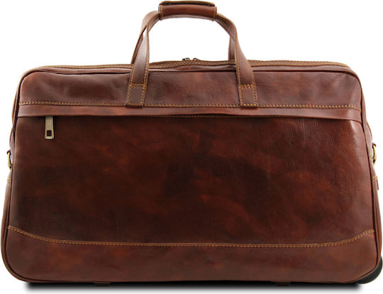 Tuscany Leather Bora Bora Σακ Βουαγιάζ Καφέ από Δέρμα M50εκ.