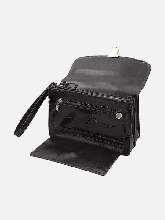Max Leder Herrentasche Handtasche Schwarz