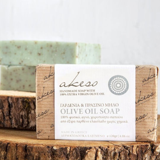 Akeso Gardenia & Green Apple Χειροποίητο Σαπούνι με Λεβάντα 120gr