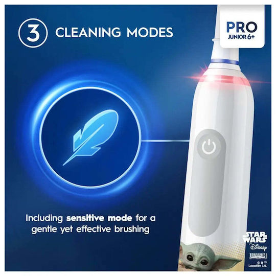 Oral-B Junior Pro Παιδική Ηλεκτρική Οδοντόβουρτσα με Χρονόμετρο για 6+ Χρονών Star Wars με Ανταλλακτικά