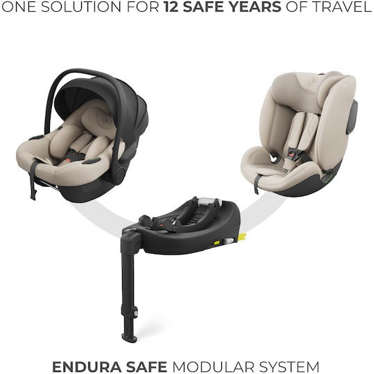 Kinderkraft Endura Safe Modular System Καθισματάκι Αυτοκινήτου i-Size με Isofix Beige 0-36 kg