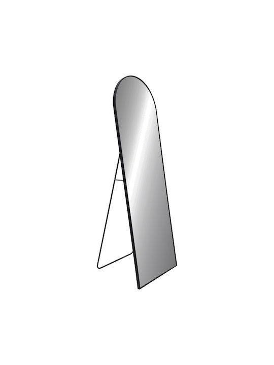 Inart Lorens Boden- oder Standspiegel mit Gewölbtem Aluminium Rahmen 160x60cm