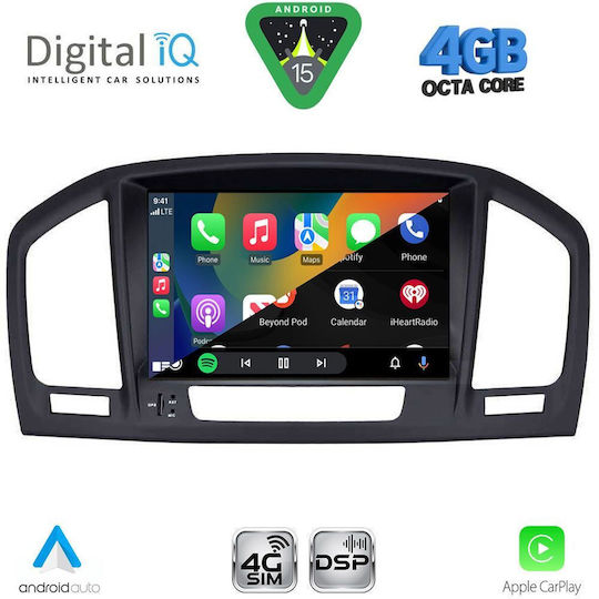 Digital IQ Ηχοσύστημα Αυτοκινήτου για Opel Insignia 2006-2012 (Bluetooth/USB/WiFi/GPS/Apple-Carplay/Android-Auto) με Οθόνη Αφής 8"