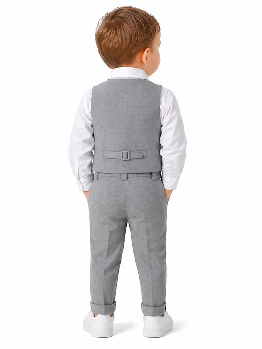 Kids' Suit Summer 4pcs Gray