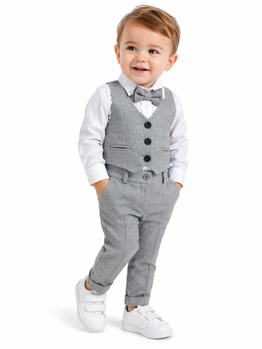 Kids' Suit Summer 4pcs Gray