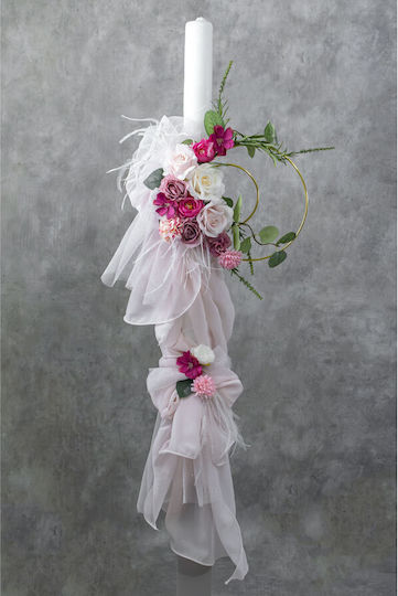 Loukia Taufkerze Ethereal Floral Hoop E733