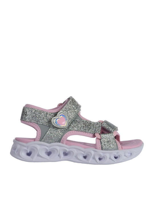 Skechers Heart Lights Ασημί