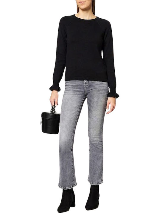 Damen Pullover Wolle Schwarz