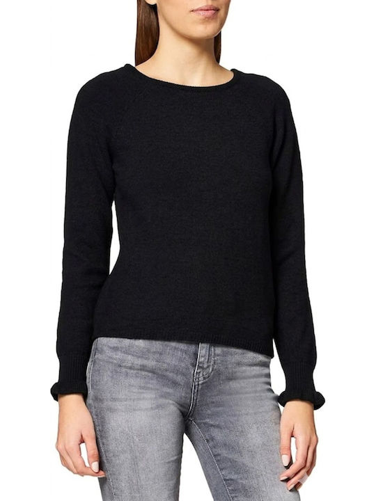 Damen Pullover Wolle Schwarz