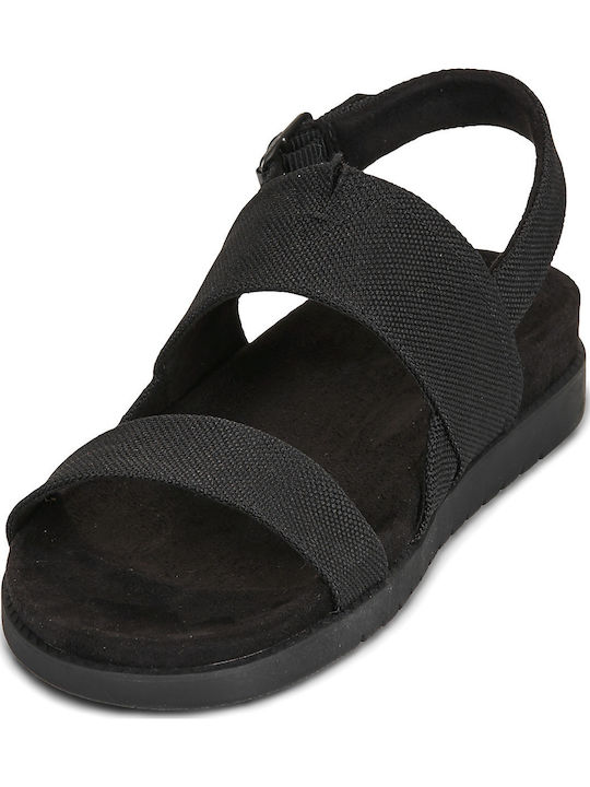 Damen Flache Sandalen Schwarz