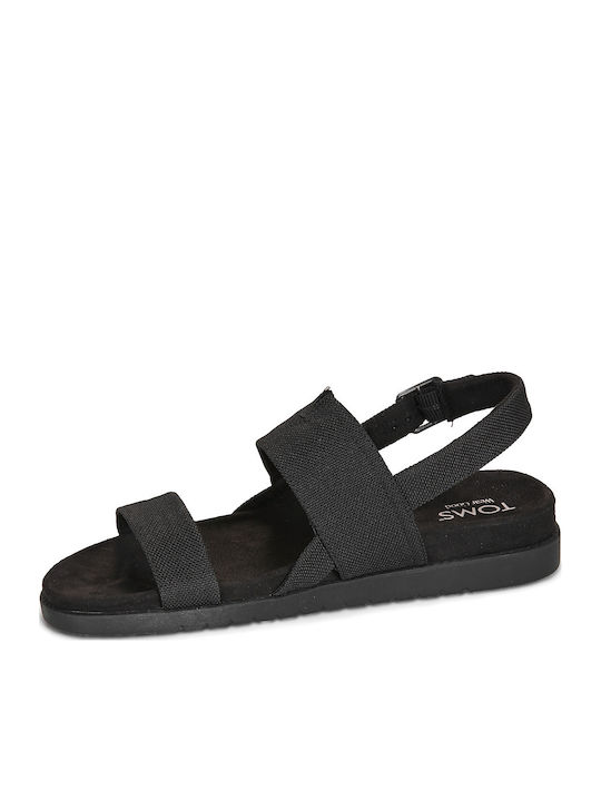 Damen Flache Sandalen Schwarz