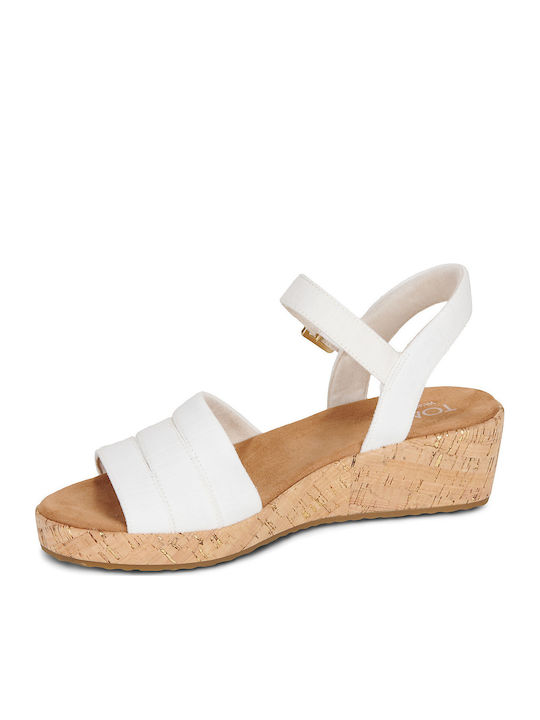 Damen Flache Sandalen Weiß