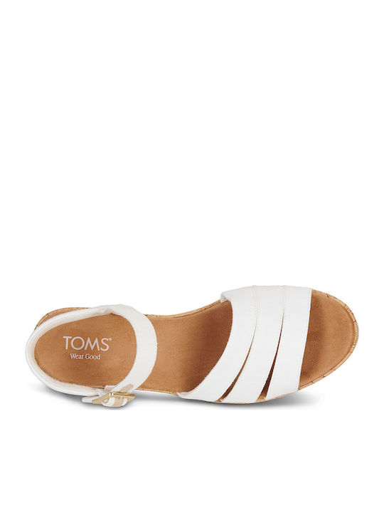 Damen Flache Sandalen Weiß