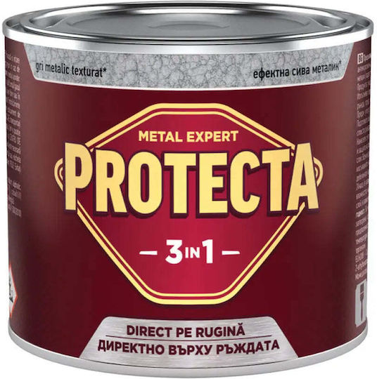 3 In 1 Enamel Paint 500 Ml Color Dark Gray Metallic Protecta