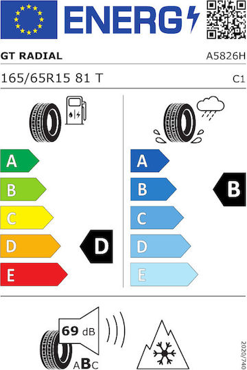 GT Radial 165/65R15 81TT Автомобилна Гума Всесезонна