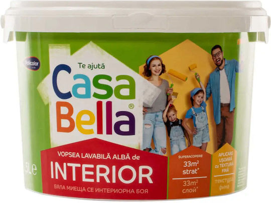 Vopsea De Interior Albă 2.5 L Casa Bella