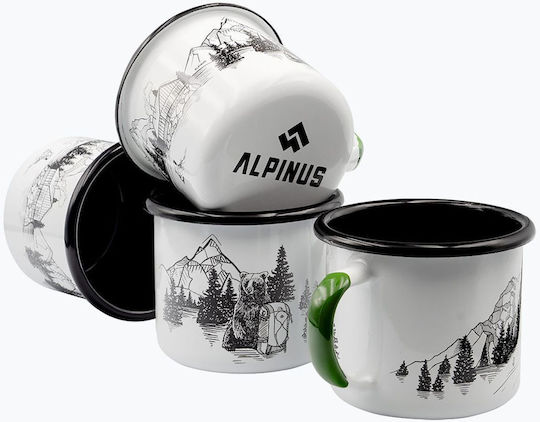 Alpinus Cană Ceramică Albă