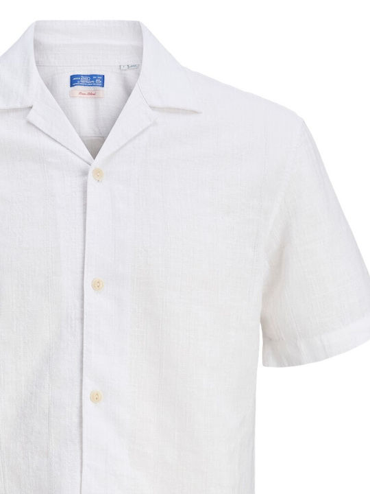 Jack & Jones Leinen-Hemd Weiß