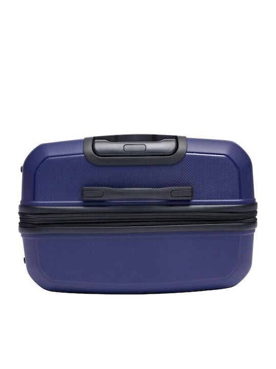 Lavor Cabin Hard Blue Travel Suitcase with 4 Wheels Height 55cm