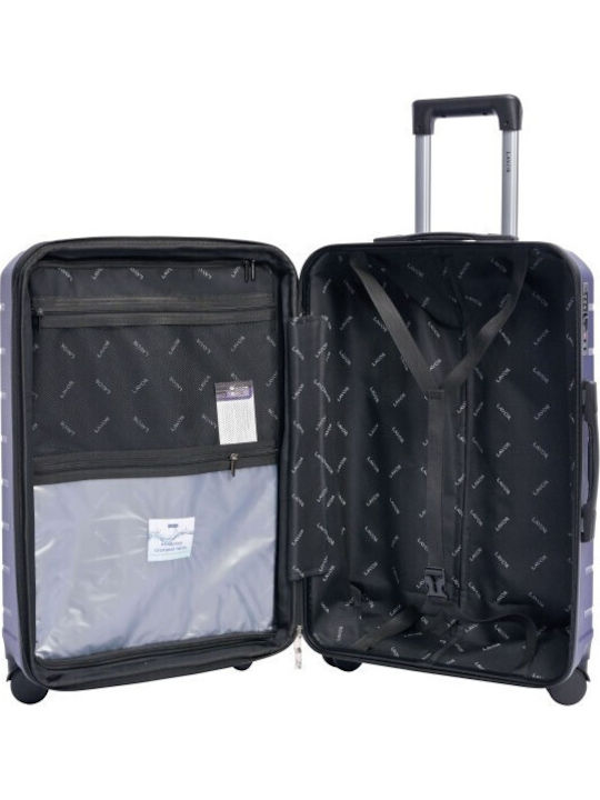 Lavor Cabin Hard Blue Travel Suitcase with 4 Wheels Height 55cm