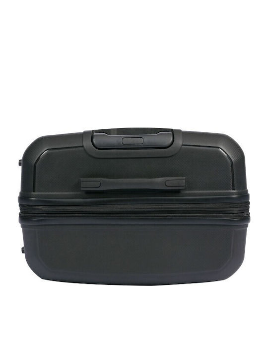 Lavor Cabin Hard Black Suitcase with 4 Wheels Height 55cm