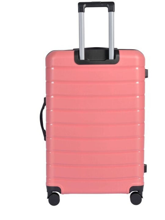 Lavor Großer Hart-Reise Koffer Rosa mit 4 Rädern Höhe 75cm