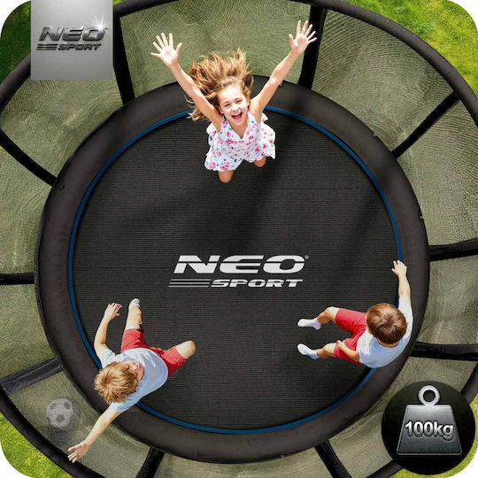 NEO Sport Kinder Trampolin Mit Durchmesser 130cm Und Netz Und Leiter