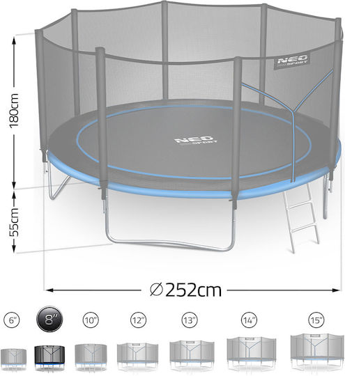NEO Sport Kinder Trampolin Mit Durchmesser 130cm Und Netz Und Leiter