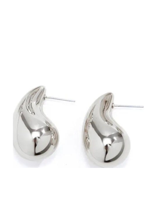 Silver Dangle Earrings Drop Shape One Size Silver